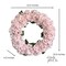 Capri Pink Artificial Hydrangea Wreath, 22 in UV Resistant Indoor Outdoor 16 Flower Heads